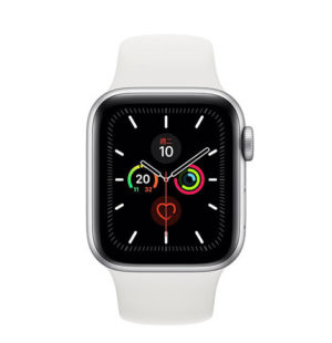 Apple Watch Series 5 44mm GPS版 銀色鋁金屬錶殼；運動型錶帶 ” Apple Watch5 ”  (完售,請參考其他商品)