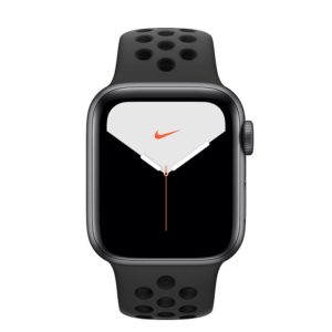 Apple Watch Series 5 Nike 40mm GPS + 行動網路 太空灰色鋁金屬錶殼；Nike 運動型錶帶 ” Apple Watch5 ” 錶帶顏色：Anthracite 配黑色 (完售,請參考其他商品)