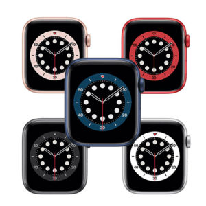 (完售,請參考其他商品) Apple Watch Series 6 40mm GPS+行動網路 鋁金屬錶殼 〝錶殼顏色：藍色 紅色 太空灰色 銀色 金色〞【錶帶款式：銀色錶鏈帶】