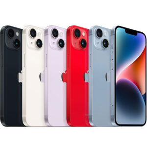 Apple iPhone 14 128GB (6.1吋) ：藍 紫 星光 紅色 午夜色 ※”買1送6活動 or 頂級好禮6選1″→詳情見圖