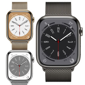 Apple Watch Series 8 GPS+行動網路 41mm 不鏽鋼錶殼 〝錶殼顏色：石墨色 銀色 金色〞※”買1送6活動 or 頂級好禮6選1″→詳情見圖