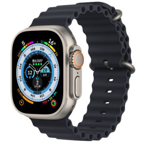 Apple Watch Ultra 海洋錶帶 49mm 鈦金屬錶殼 〝錶帶顏色：午夜色 白色 黃色〞※”買1送6活動 or 頂級好禮6選1″→詳情見圖